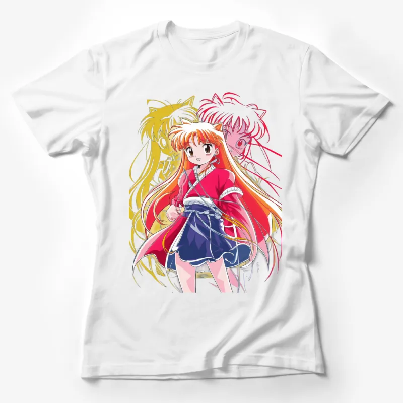 Anime Inspired T-Shirt, Colorful Character Print, Casual Unisex Tee, Vibrant Graphic Tee, Trendy Otaku Apparel, Soft Cotton Shirt Female T-Shirt