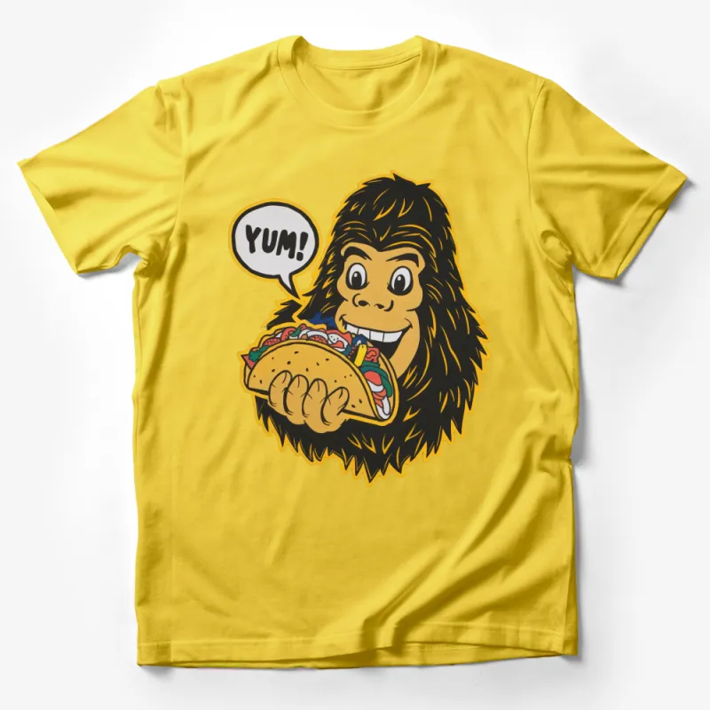 Funny Taco Loving Monkey Graphic Tee, Cute Animal Humor T-Shirt, Unisex Foodie Shirt Gift Male T-Shirt