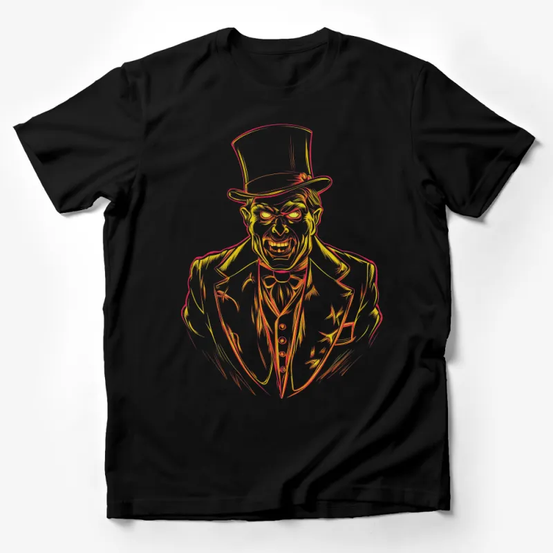 Unique Villain Character T-Shirt, Quirky Evil Mastermind Top Hat Design, Unisex Graphic Tee Male T-Shirt