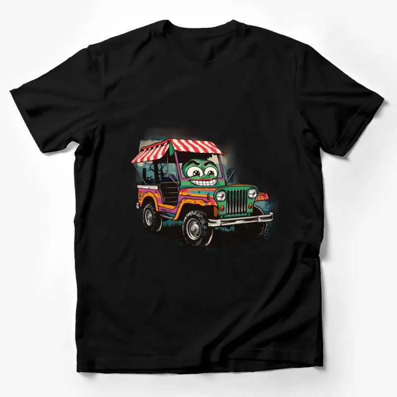 Colorful Vintage Jeep Adventure Graphic T-Shirt for Off-Road Enthusiasts Male T-Shirt