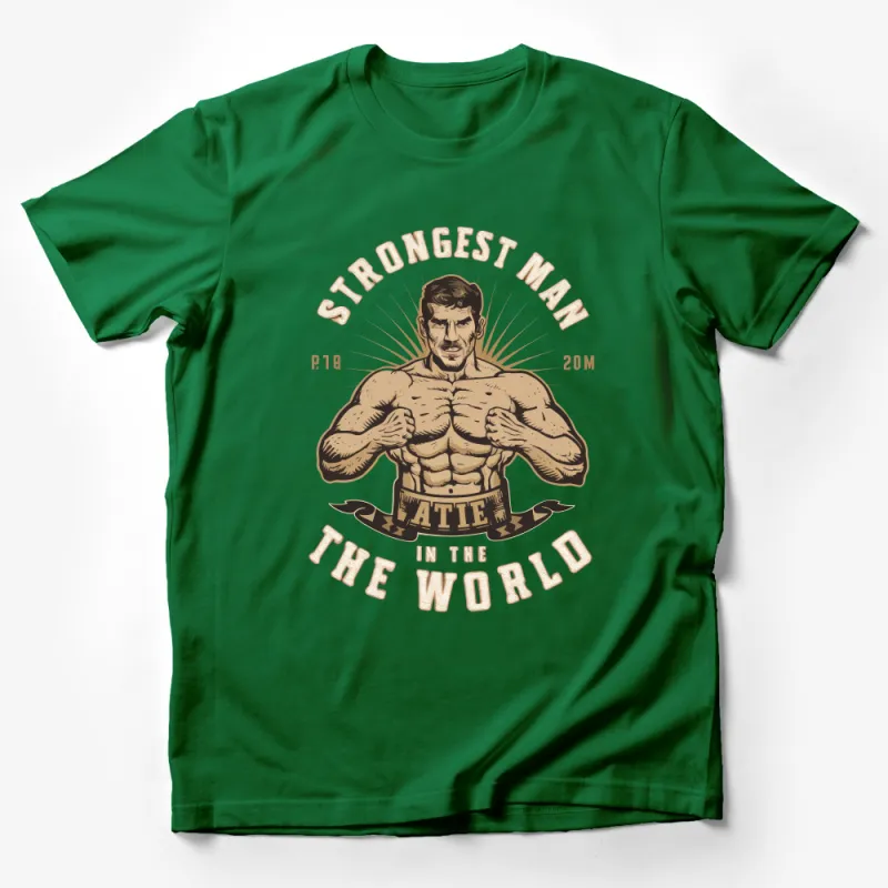 Vintage Strongman T-Shirt, Retro Bodybuilder Graphic Tee, Circus Inspired Muscle Man Shirt, Unique Fitness Gift, Unisex Cotton Top Male T-Shirt