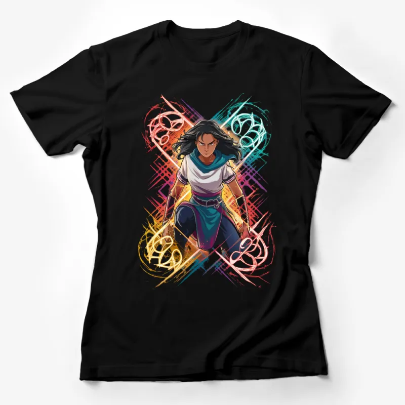 Graphic T-Shirt with Vivid Colors and Abstract Design, Unisex Casual Wear, Unique Artistic Tee Female T-Shirt