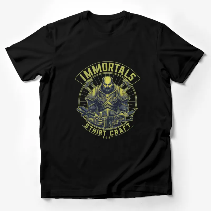 Immortals Starcraft Soldier Graphic Tee, Sci-Fi Gaming Fan T-Shirt, Unique Illustration Apparel Male T-Shirt