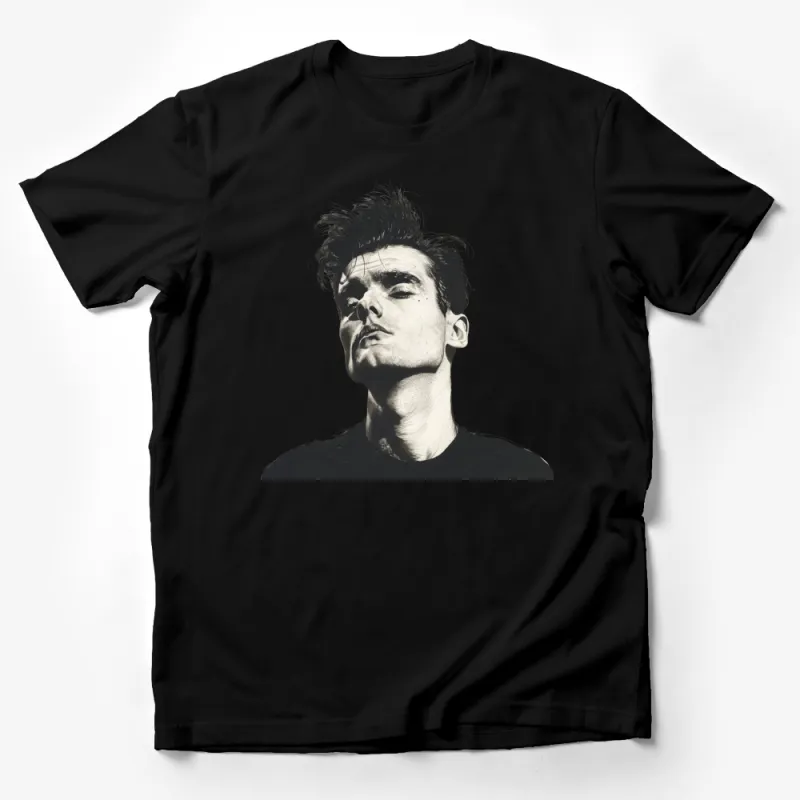 Artistic Portrait Graphic Tee, Unisex T-Shirt with Modern Art Print, Stylish Monochrome Top for All Ages Male T-Shirt