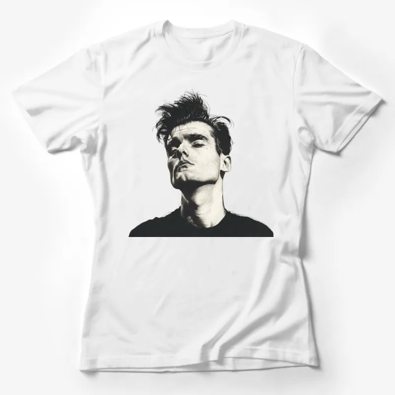 Artistic Portrait Graphic Tee, Unisex T-Shirt with Modern Art Print, Stylish Monochrome Top for All Ages Female T-Shirt