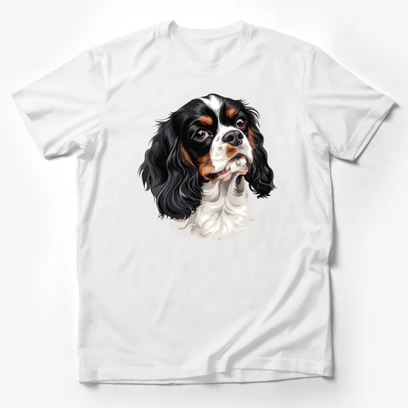 Cavalier King Charles Spaniel Dog T-Shirt, Cute Pet Lover Tee, Animal Graphic Shirt, Unisex Adult Clothing, Gift for Dog Owners Male T-Shirt