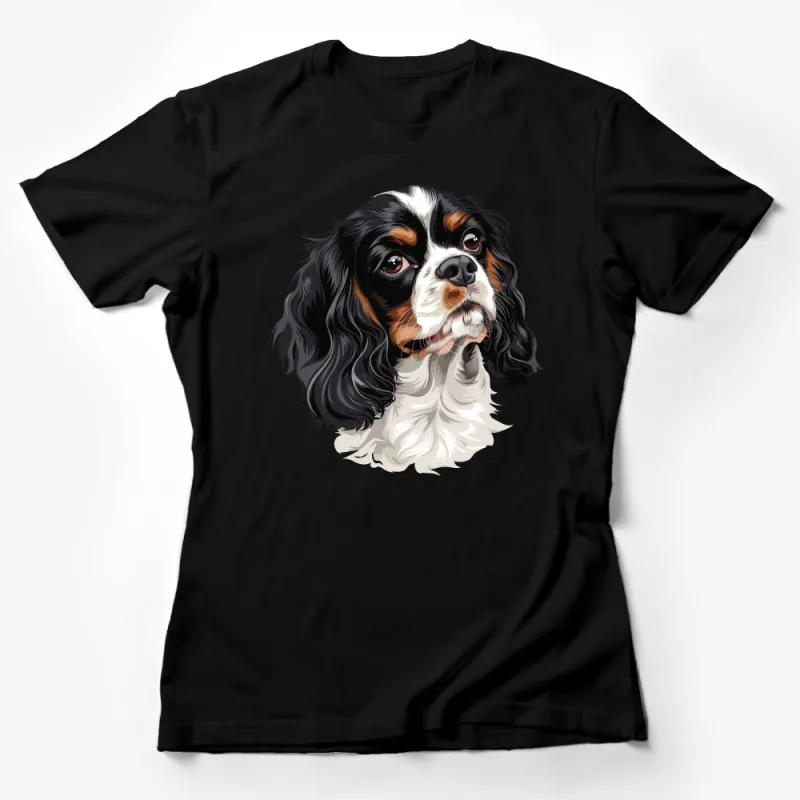 Cavalier King Charles Spaniel Dog T-Shirt, Cute Pet Lover Tee, Animal Graphic Shirt, Unisex Adult Clothing, Gift for Dog Owners Female T-Shirt