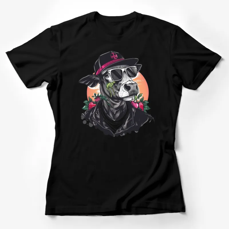 Hipster Goat T-Shirt, Cool Animal with Sunglasses, Urban Street Style Tee, Graphic Shirt, Unisex Fashion Top, Hip Trendy Casual Wear Female T-Shirt