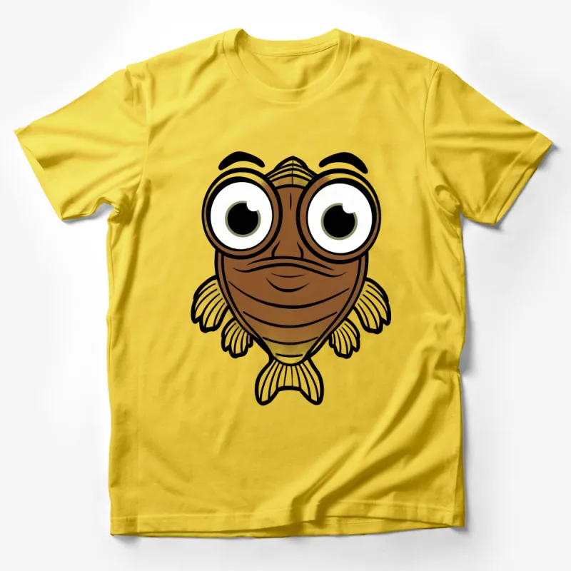 Whimsical Cute Cartoon Fish T-Shirt for Kids and Adults, Ocean Lover Tee Male T-Shirt