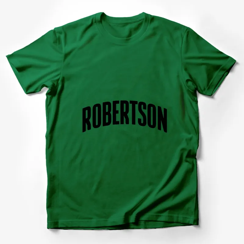 Personalized Robertson Family Name Bold Text Custom T-Shirt for Reunions Male T-Shirt