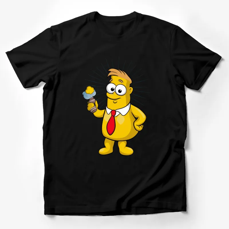 Cartoon Character Light Bulb Idea T-Shirt, Funny Creative Thinking Tee, Unisex Cotton Shirt, Unique Graphic Tee for All Ages Male T-Shirt