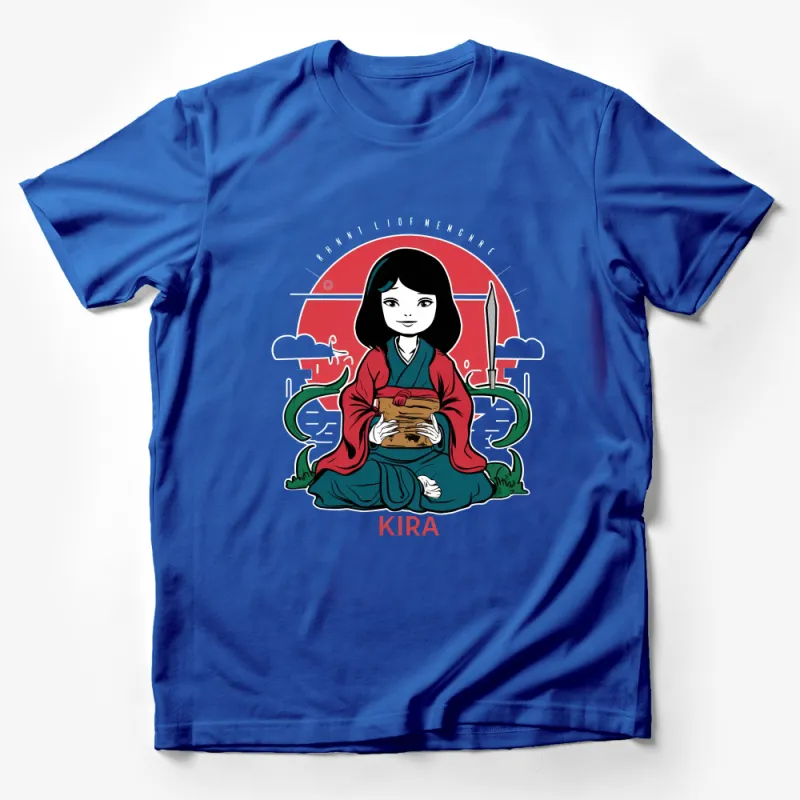 Unique Samurai Girl T-Shirt, Japanese Warrior Art, Cool Manga Tee, Trendy Aesthetic Graphic Shirt, Unisex Gift Male T-Shirt