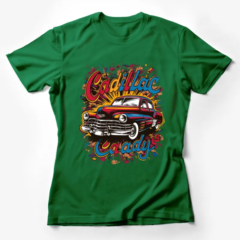 Vintage Cadillac Caddy Graphic T-Shirt, Classic Car Enthusiast Tee, Retro Automobile Lover's Shirt, Gift for Dad Female T-Shirt