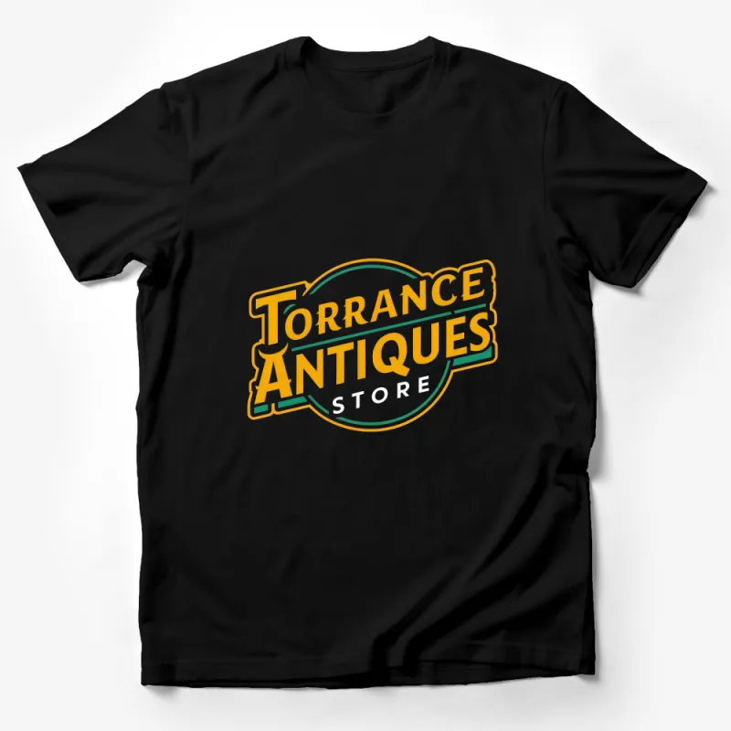 Vintage Torrance Antiques Store Emblem T-Shirt, Retro Styled Clothing for Collectors Male T-Shirt