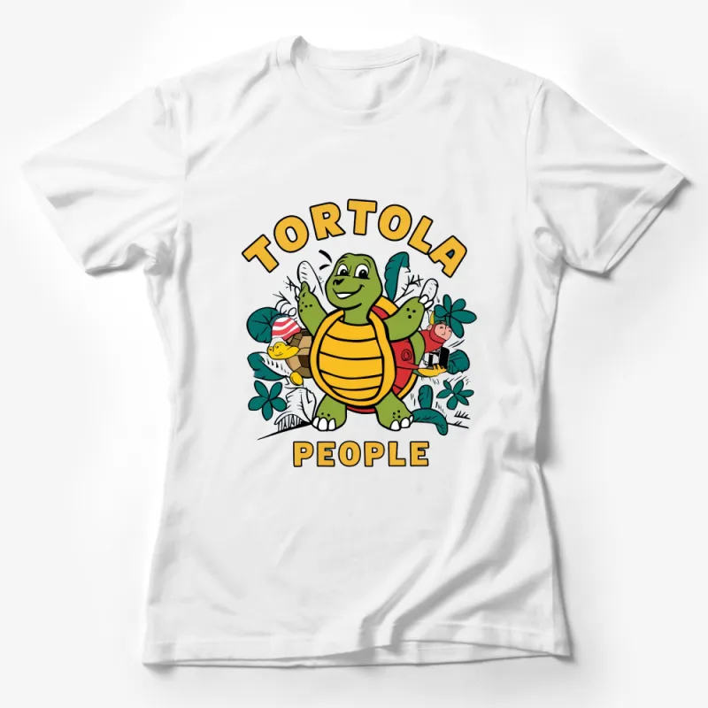 Tortola People Cute Turtle and Friends Tropical Island T-Shirt Design Female T-Shirt