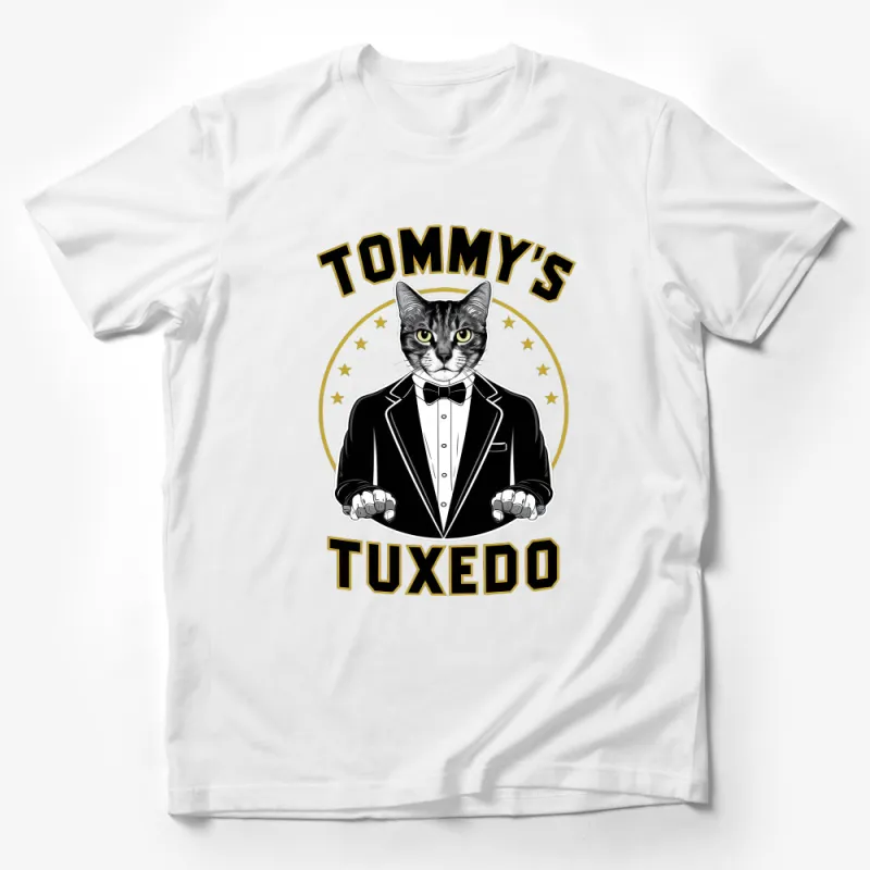 Cat Tuxedo T-Shirt, Funny Cat Lover Gift, Unique Feline Gentleman Tee, Black and White Cat Graphic, Casual Unisex Shirt for All Ages Male T-Shirt