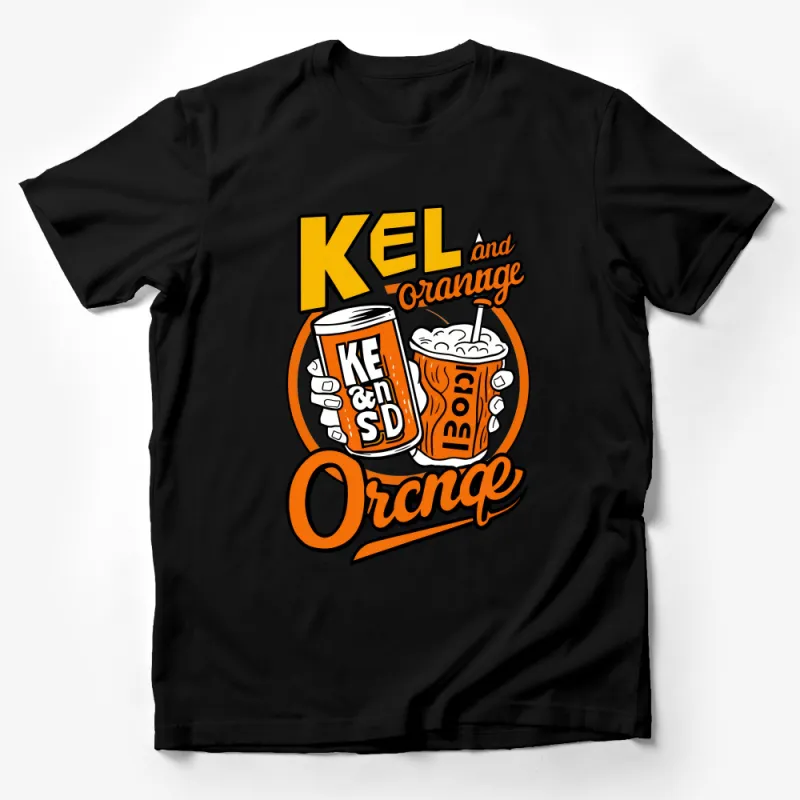 Retro Kel and Orange Soda T-Shirt, 90s Nostalgic Tee, Unisex Graphic Shirt, Vintage Style Soft Drink Apparel, Casual Wear Male T-Shirt