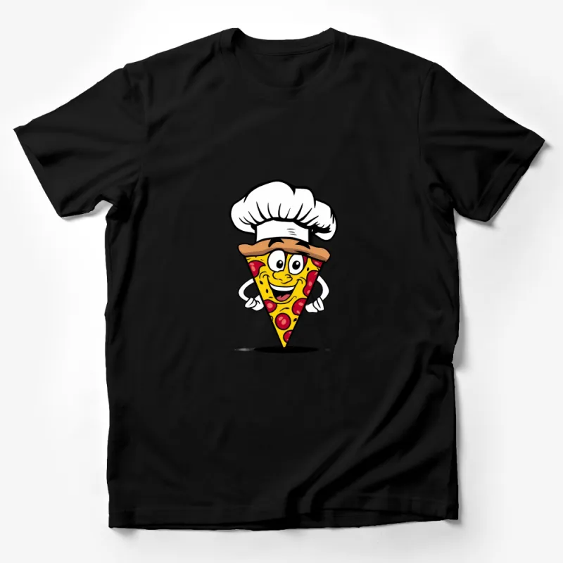 Funny Chef Pizza Slice Graphic Tee, Unisex Foodie T-Shirt, Casual Cotton Food Lover Gift Male T-Shirt