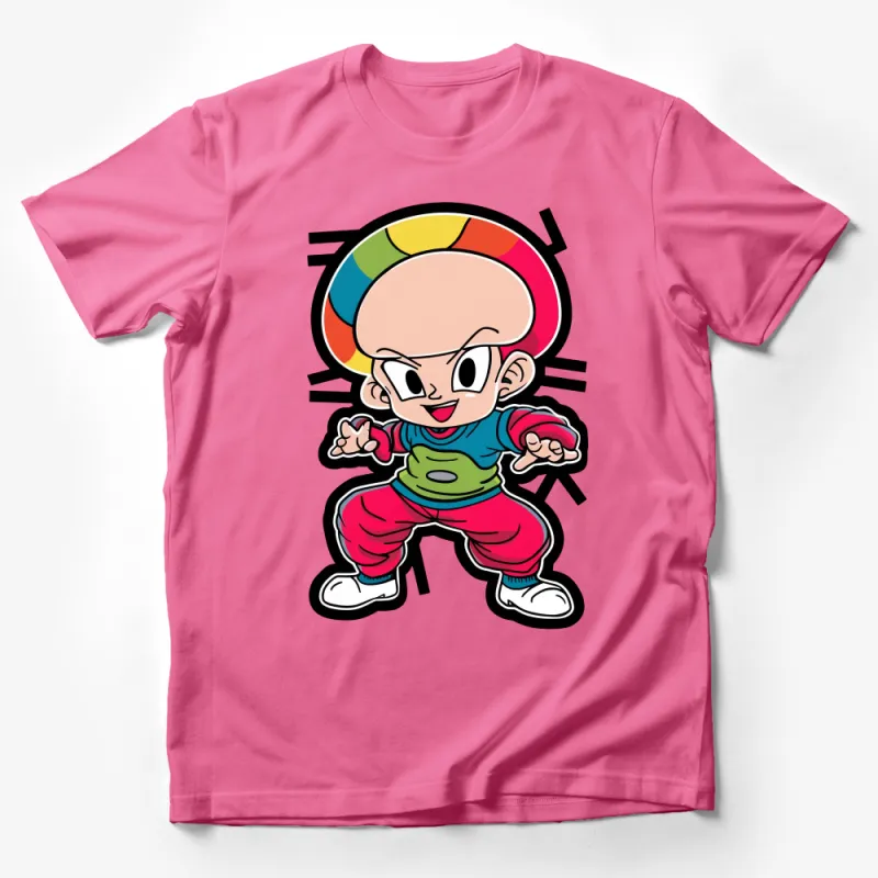 Kids Anime Character T-Shirt, Colorful Cartoon Graphic Tee, Boys and Girls Casual Shirt, Vibrant Anime Apparel, Unique Gift Male T-Shirt