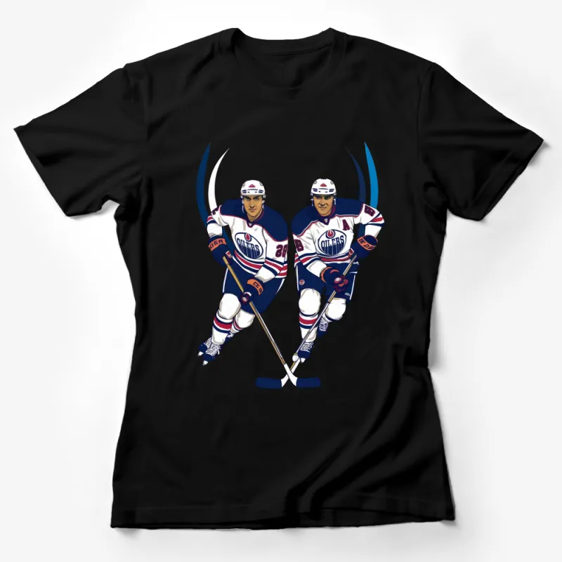 Hockey Player Graphic Tee, Ice Hockey Team Shirt, Casual Sports Apparel, Unisex T-Shirt for Fans Female T-Shirt