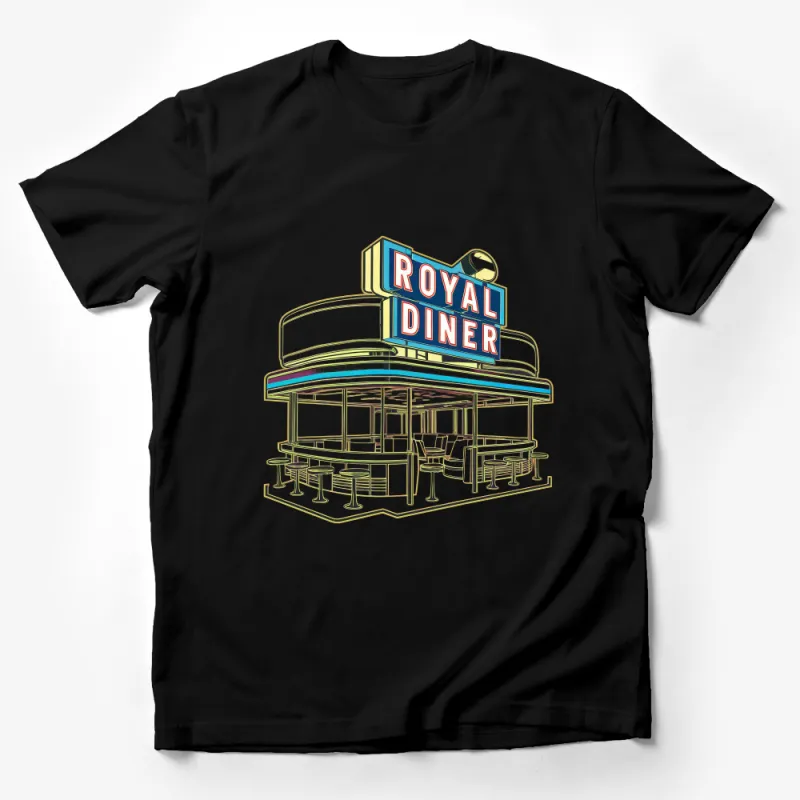 Vintage Diner T-Shirt, Classic American Retro Diner Graphic Tee, Casual Streetwear, Unisex Shirt Male T-Shirt