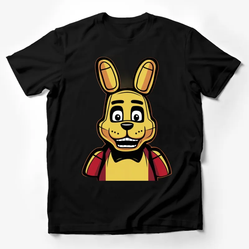 Cartoon Rabbit Character T-Shirt for Kids and Adults, Fun and Vibrant Graphic Tee Male T-Shirt