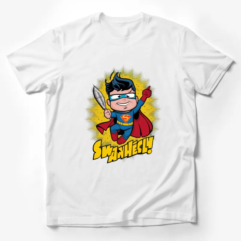 Superhero-Inspired Kids Cartoon Character Fun Graphic T-Shirt - Perfect for Birthday Parties Male T-Shirt