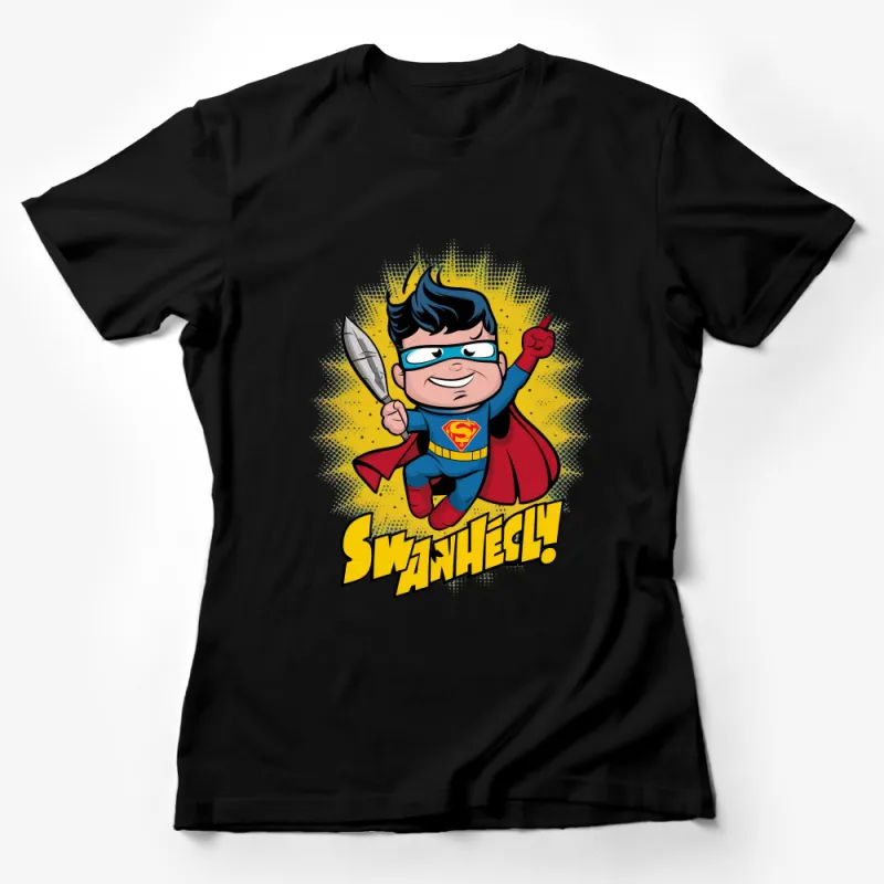 Superhero-Inspired Kids Cartoon Character Fun Graphic T-Shirt - Perfect for Birthday Parties Female T-Shirt