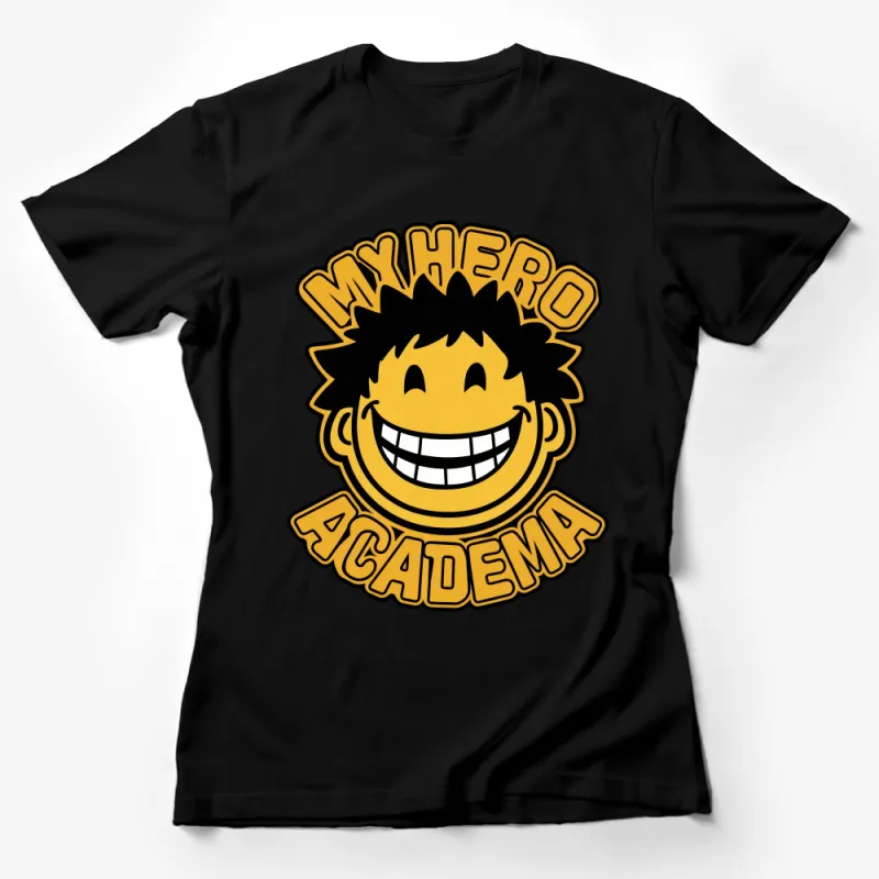 My Hero Academia Inspired T-Shirt, Smiling Anime Character, Fan Art Casual Wear Female T-Shirt