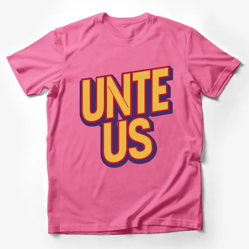 Unisex Unite Us Graphic Tee, Bold Typography Cotton T-Shirt, Casual Streetwear, Statement Top, Inspirational Apparel Male T-Shirt