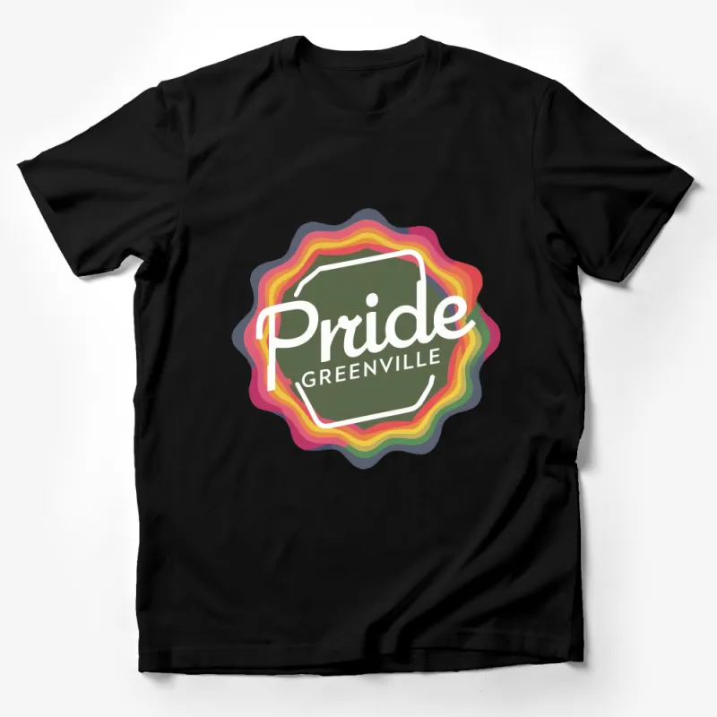 Pride Greenville Rainbow Colors Vibrant Emblem T-Shirt - Unisex Fashion Male T-Shirt