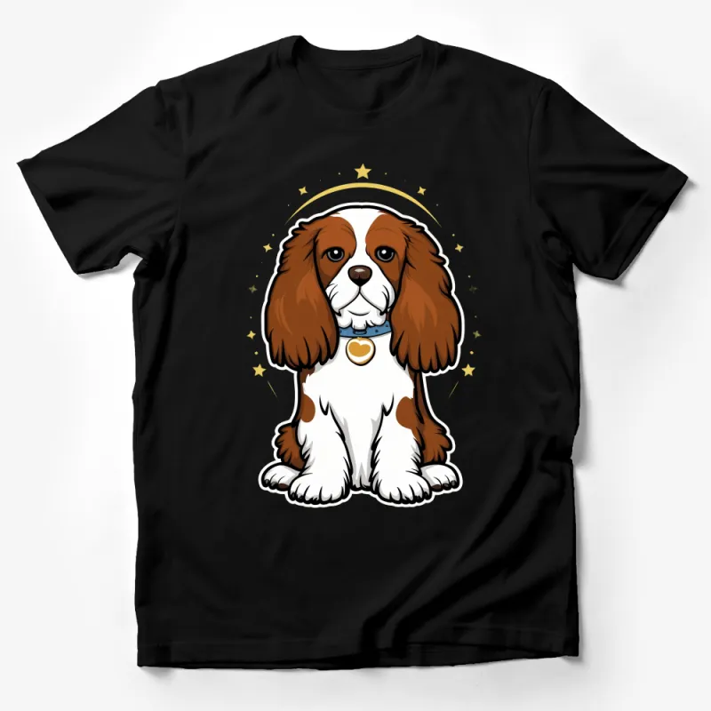 Cavalier King Charles Spaniel T-Shirt, Cute Dog Lover Tee, Unisex Graphic Tee, Pet Illustration Cotton Shirt, Casual Wear Male T-Shirt