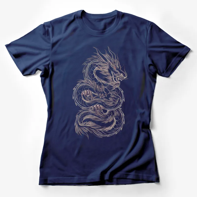 Mythical Dragon Print T-Shirt, Unisex Fantasy Art Tee, Unique Creature Design Top, Gift for Dragon Lovers Female T-Shirt