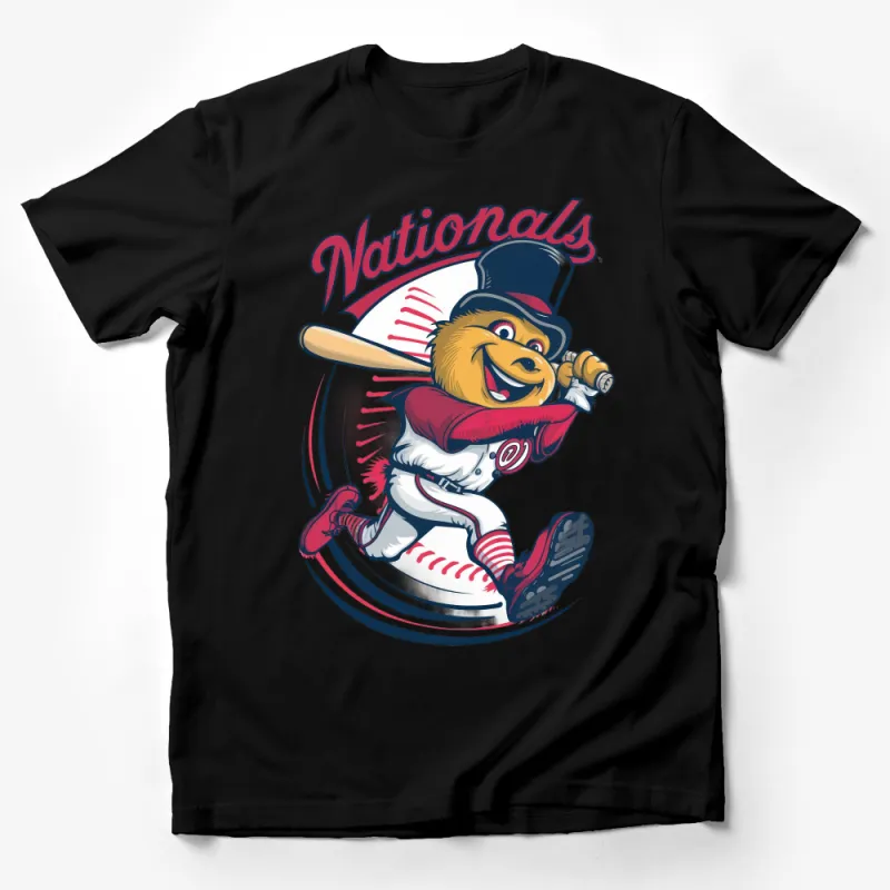 Vintage Baseball Mascot T-Shirt, Classic Sports Graphic Tee, Unisex Baseball Fan Apparel, Retro Style Athletic Shirt Design Male T-Shirt