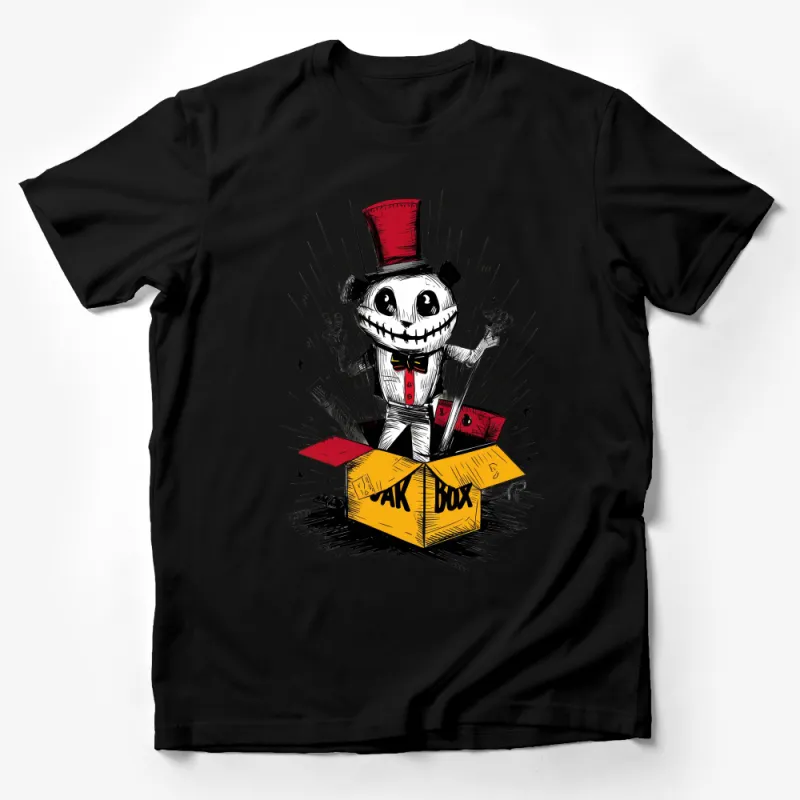 Unique Jack-in-the-Box T-Shirt, Quirky Pop Art Style, Vintage Magic Trick Toy, Unisex Graphic Tee Male T-Shirt