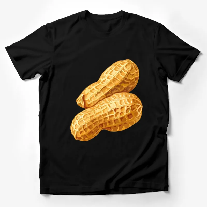 Unisex Peanut Graphic Tee, Funny Nut Lover T-Shirt, Casual Vegan Shirt, Food Illustration Top, Snack Lover Gift Idea, Summer Wear Male T-Shirt