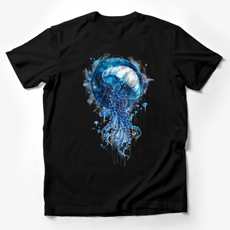 Jellyfish T-Shirt, Ocean Life Marine Animal Print, Watercolor Art Tee, Unisex Adult Clothing, Nature Inspired Apparel, Graphic Shirt Male T-Shirt