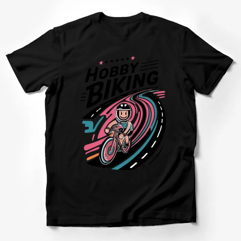 Hobby Biking T-Shirt, Cyclist Riding Graphic Tee, Mountain Biker Gift, Unisex Biking Clothing, Casual Bike Lover Shirt Male T-Shirt