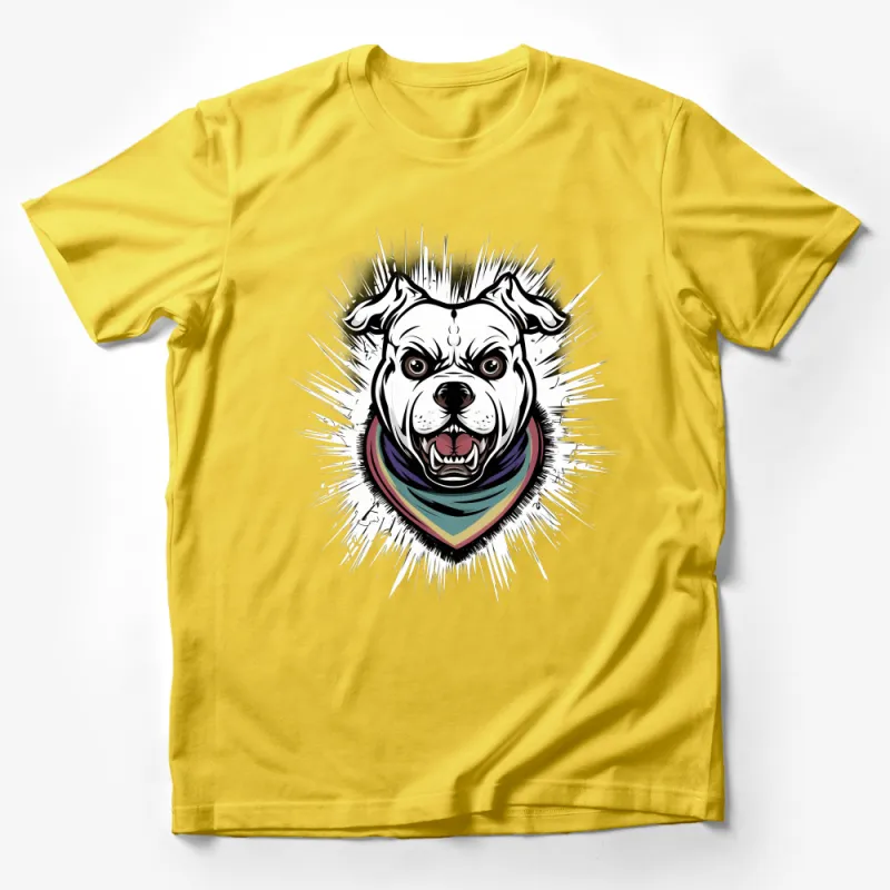 Cool Dog T-Shirt, Hipster Puppy Graphic Tee, Unisex Casual Dog Lover Shirt, Urban Modern Pet Style, Vibrant Colors, Soft Cotton Apparel Male T-Shirt