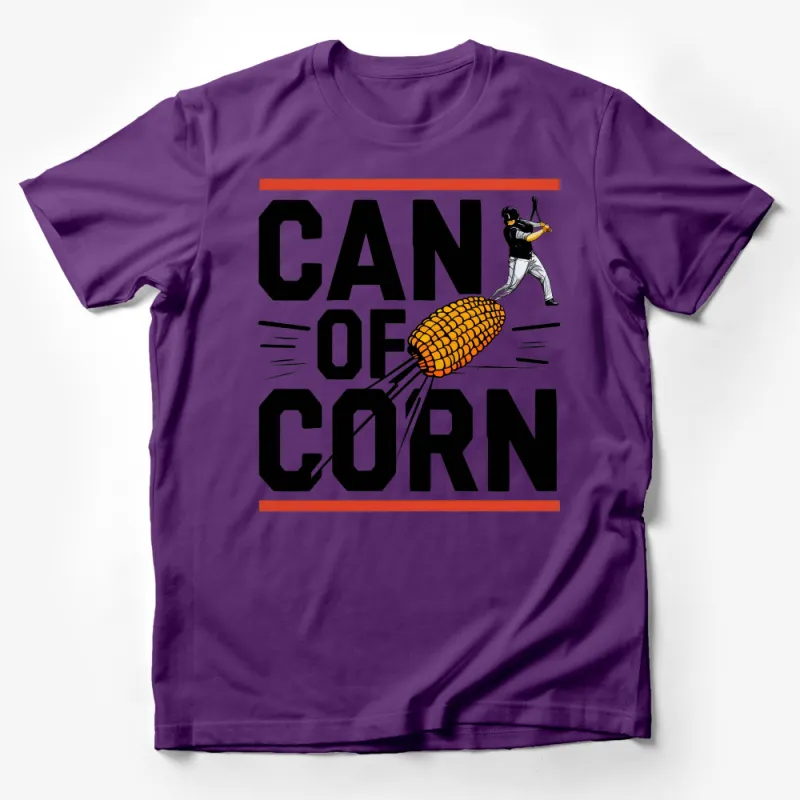 Can of Corn Baseball T-Shirt, Funny Graphic Tee for Sports Fans, Casual Sportswear, Softball Slang Shirt, Unique Gift for Men and Women Male T-Shirt