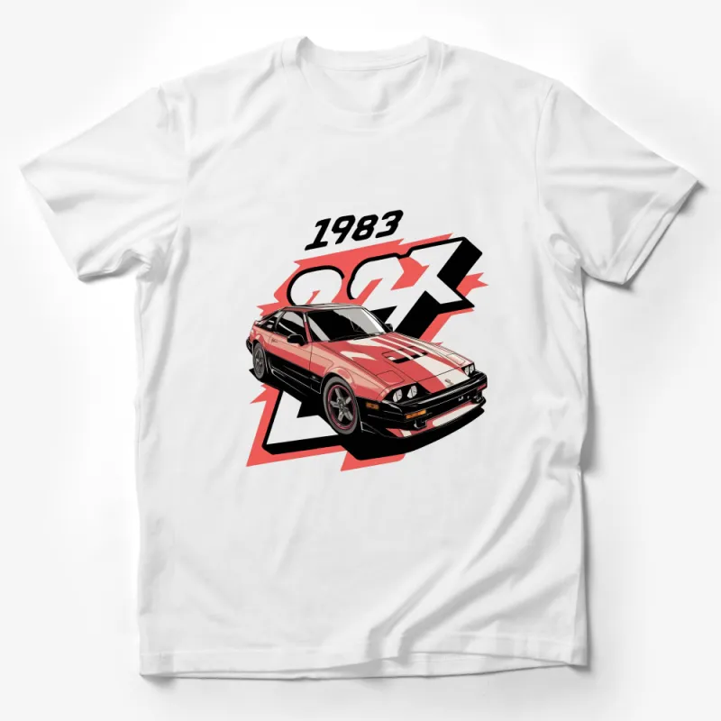 Vintage 1983 Classic Car T-Shirt, Retro Automotive Graphic Tee, Unisex Casual Wear, Nostalgic Gift for Car Enthusiasts Male T-Shirt