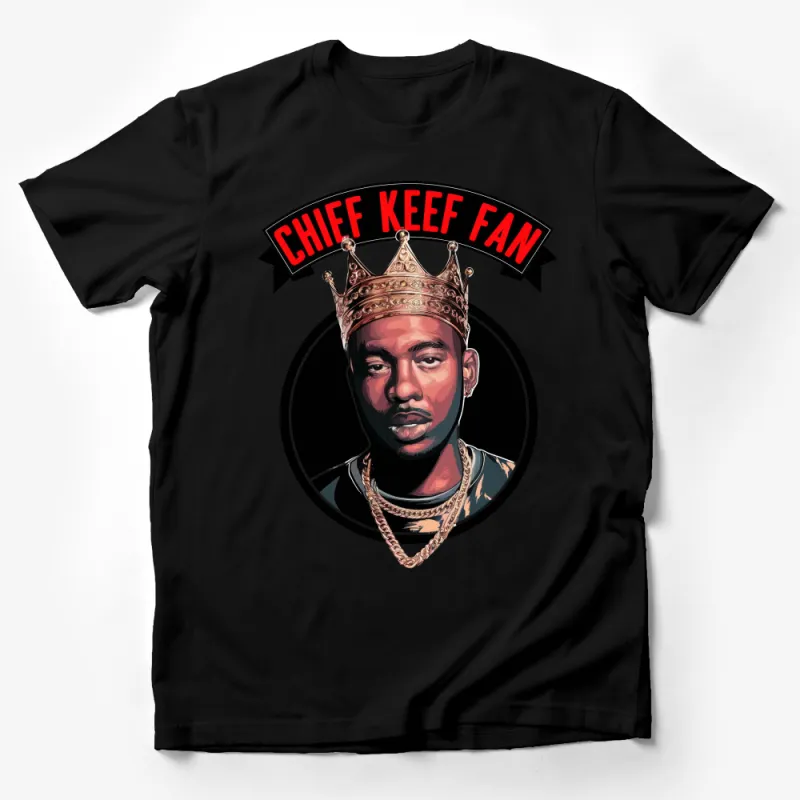 Hip Hop T-Shirt, Music Fan Tee, Chief of Rap Tribute Shirt, Crown Graphic Top, Streetwear, Cool Gift for Music Lovers Male T-Shirt