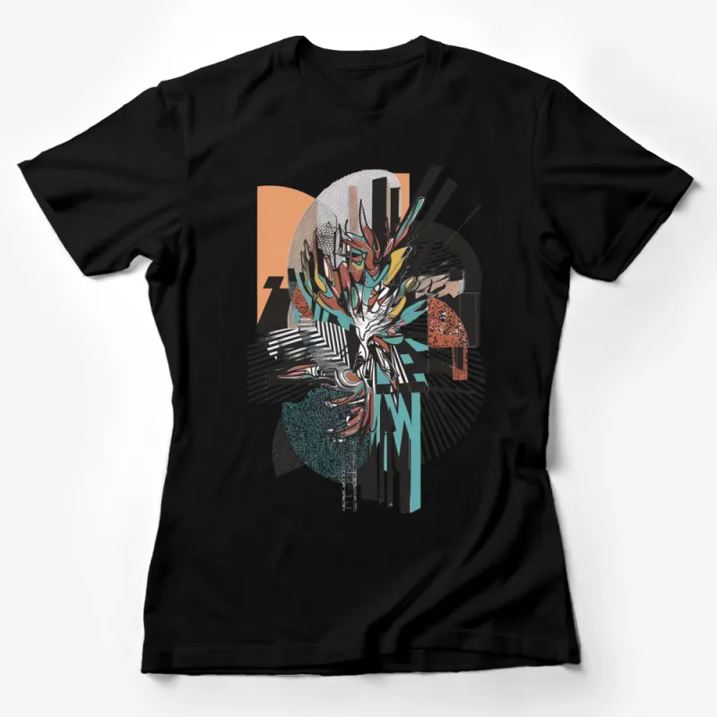 Abstract Artwork T-Shirt, Modern Graphic Tee, Unisex Fashion Top, Unique Design Casual Wear, Urban Style Clothing, Art Lover Gift Idea Female T-Shirt