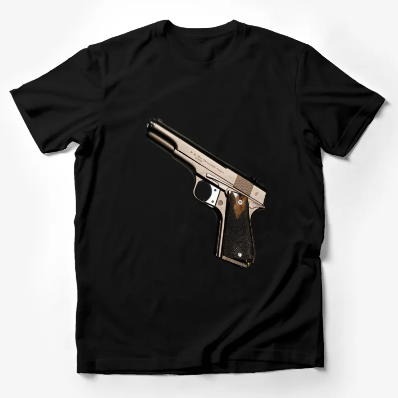 Cool Firearm Graphic Tee, Unisex Cotton Shirt for Gun Enthusiasts, Casual Wear T-Shirt Design Male T-Shirt