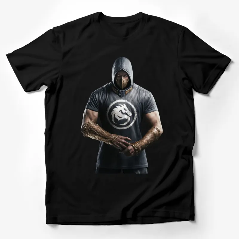 Mortal Kombat Inspired T-Shirt, Ninja Fighter Graphic Tee, Men's Gaming Shirt, Casual Streetwear, Cool Gift for Gamers, Adult Sizes Male T-Shirt