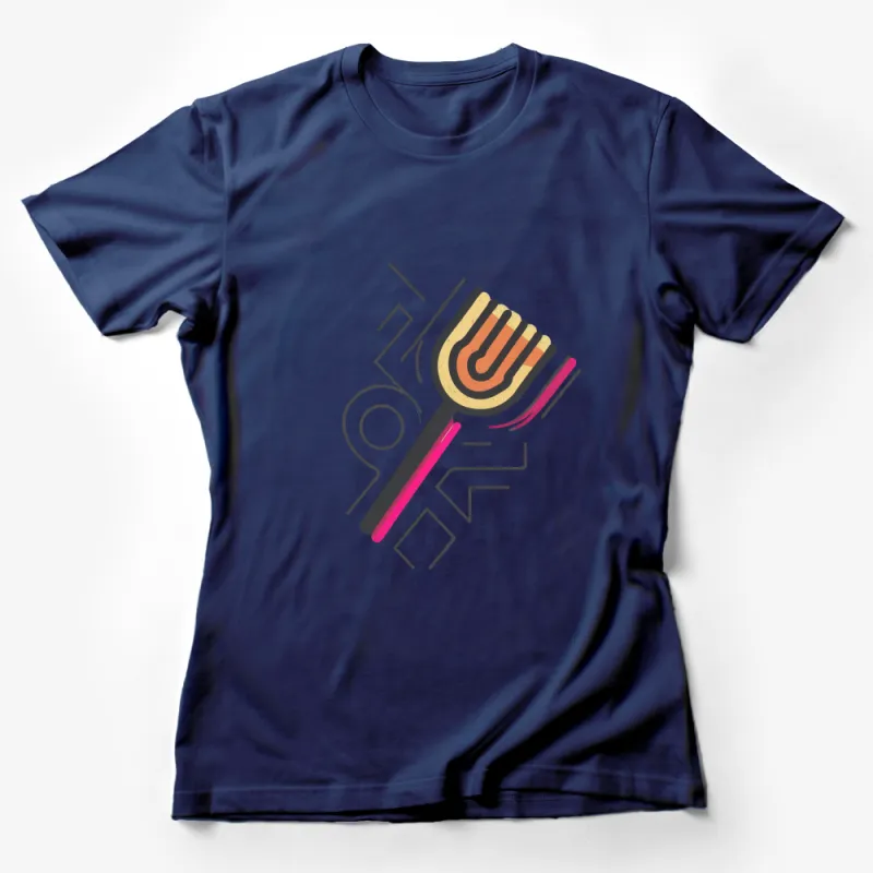 Unique BBQ T-Shirt Design, Abstract Grilling Utensils Graphic Tee, Casual Cookout Apparel, Unisex Summer Shirt Female T-Shirt