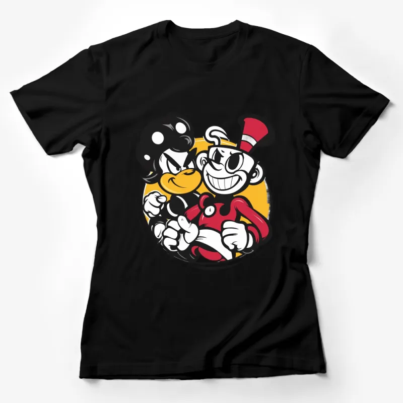 Vintage Cartoon Character T-Shirt, Classic Animation Fan Tee, Retro Style Unisex Shirt, Graphic Nostalgia Clothing, Gift for Cartoon Lovers Female T-Shirt