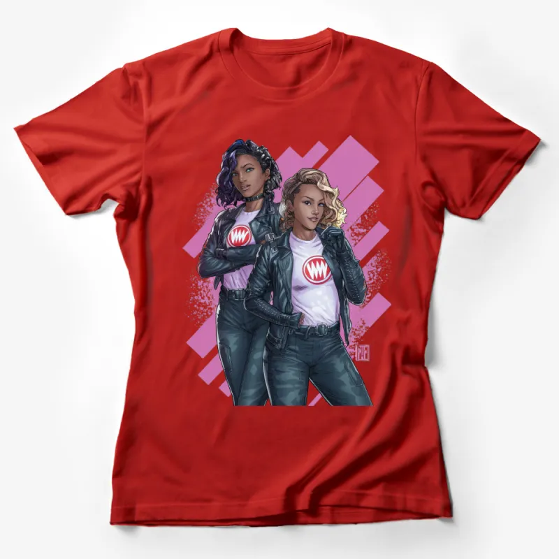 Women Superhero Team Graphic Tee, Trendy Comic Style T-Shirt, Urban Fashion Statement Shirt, Casual Cosplay Top, Unique Gift Idea Female T-Shirt