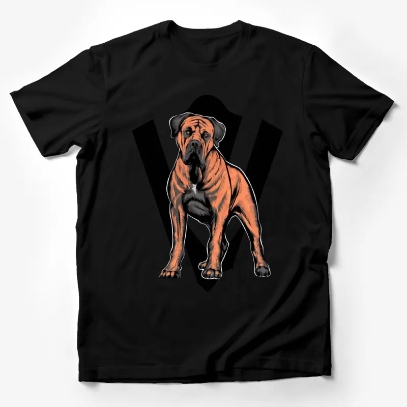 Bullmastiff Dog T-Shirt, Bold Graphic Canine Tee, Pet Lover Gift, Unisex Animal Print, Casual Streetwear, Dog Owner Apparel Male T-Shirt