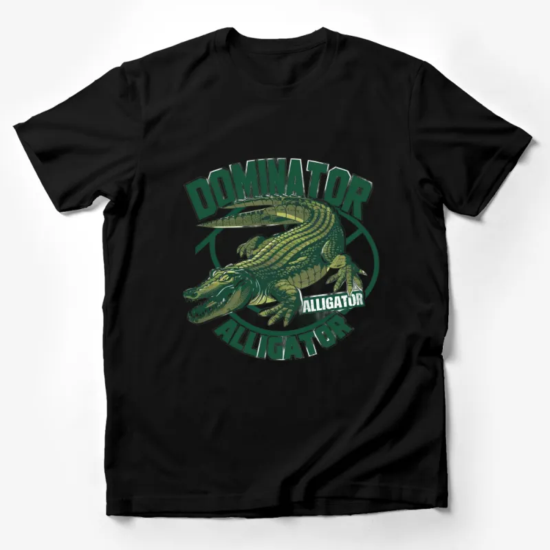 Dominator Alligator Graphic T-Shirt, Cool Reptile Lover Shirt, Unisex Casual Wear for Alligator Enthusiasts Male T-Shirt